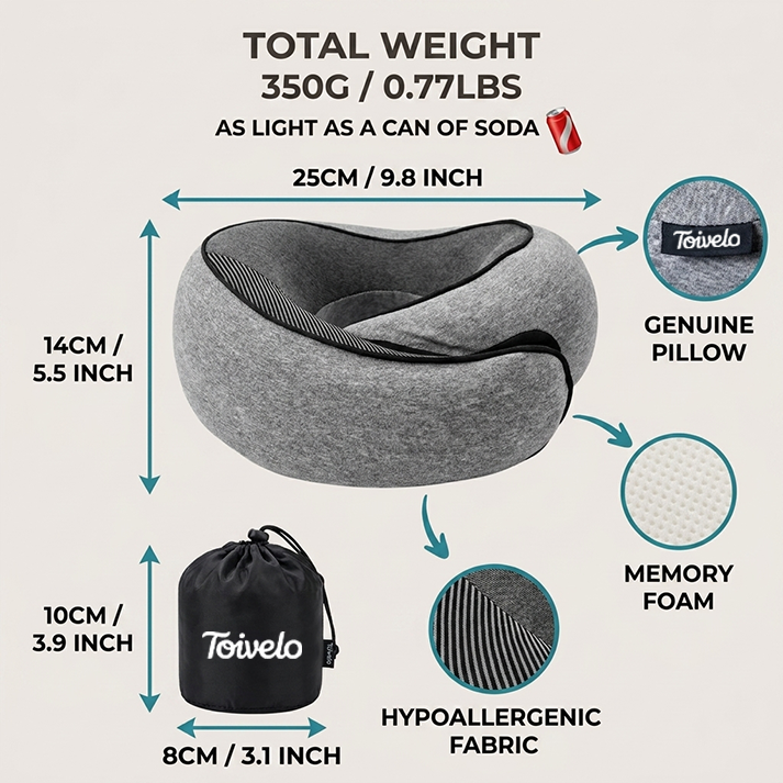 Ergonomic Travel Neck Pillow