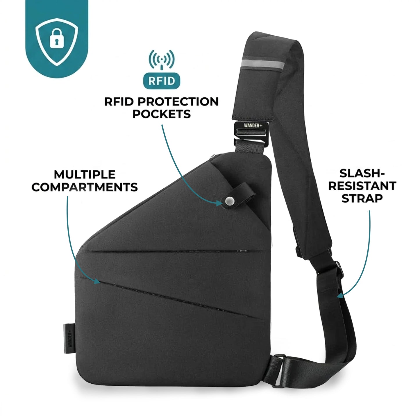 Men's chest bag, high-end crossbody bag, casual men's small backpack, large capacity, outdoor simple shoulder bag.