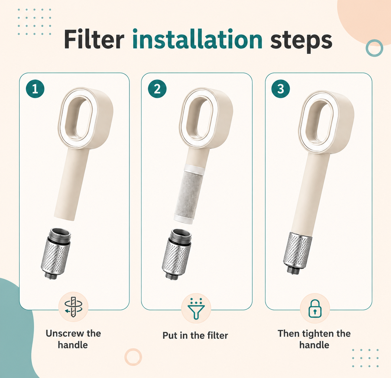 Toivelo Filtered Shower Head