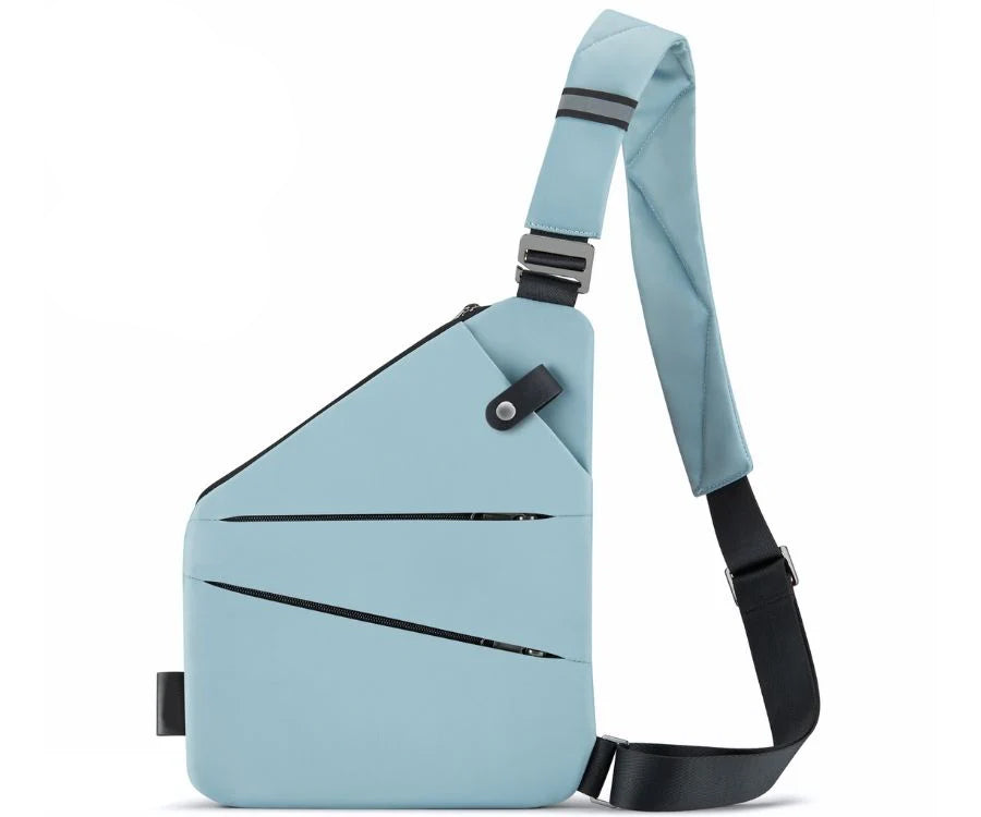 Men's chest bag, high-end crossbody bag, casual men's small backpack, large capacity, outdoor simple shoulder bag.