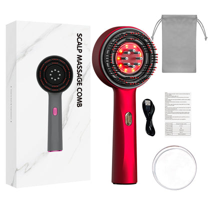 Electric Red Light Hair Care Comb