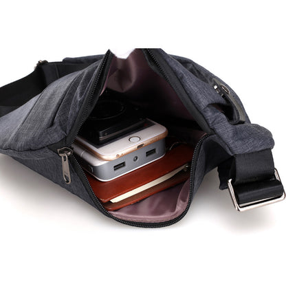 Men's chest bag, high-end crossbody bag, casual men's small backpack, large capacity, outdoor simple shoulder bag.