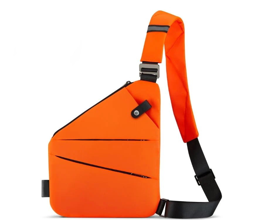 Men's chest bag, high-end crossbody bag, casual men's small backpack, large capacity, outdoor simple shoulder bag.