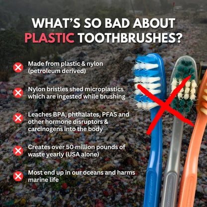 Premium Bamboo Toothbrush with Natural Bristles