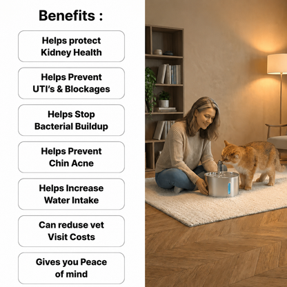 Smart Stainless Steel Cat & Dog Water Dispenser