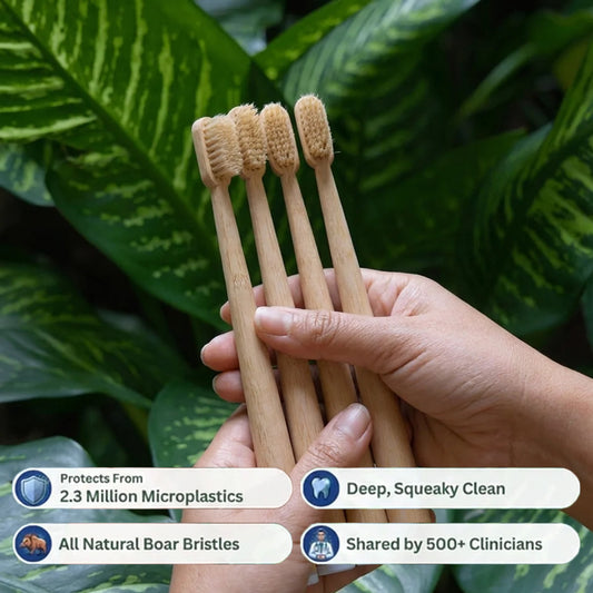 Premium Bamboo Toothbrush with Natural Bristles