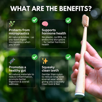 Premium Bamboo Toothbrush with Natural Bristles
